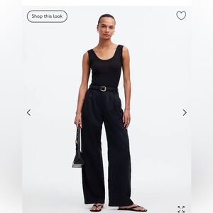 Madewell linen harlow wide leg pants